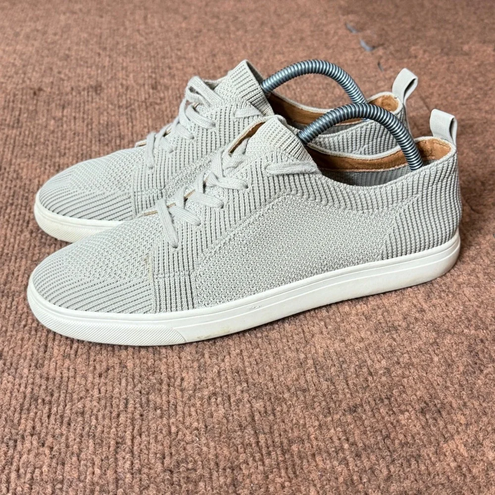 Lucky Brand Laddix Mens 10M Gray Knit‎ Lace Up Low Top Sneakers LP-LADDIX